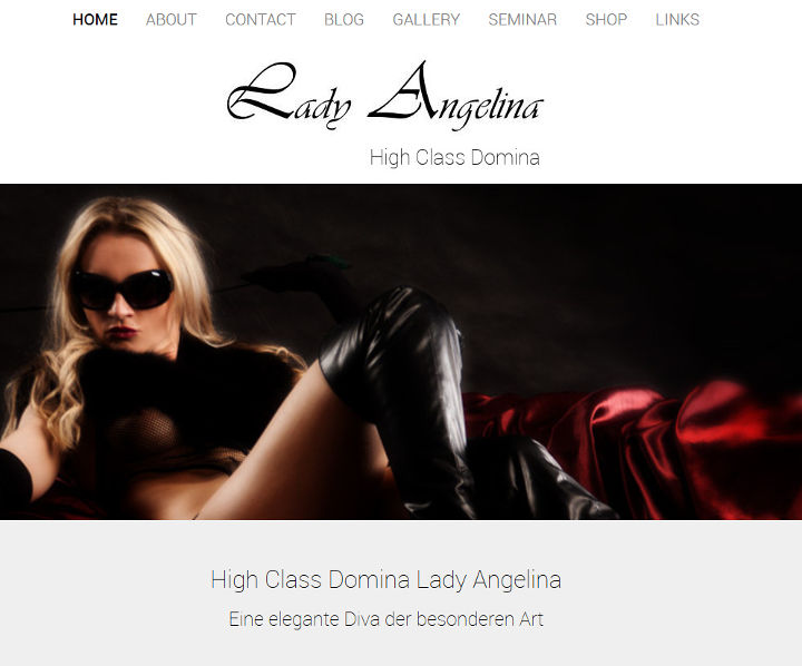 Lady Angelinas neue Webseite
